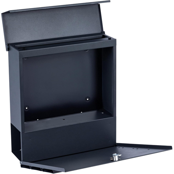 Поштова скринька Zelsius з газетницею, антрацит RAL 7016, з плавним закриттям | Настінна або стійкова установка