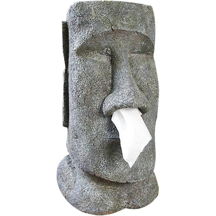 Tissue Box, Easter Island Tissue Holder, Cosmetic Tissue Box for Kitchen Bathroom Bedroom Face Portrait Tissue Box Snot Type Container Holder