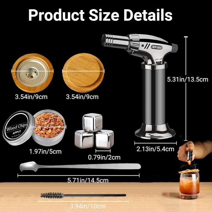 Набір для копчення віскі RoseFlower Nostalgie: для віскі, бурбону, стейку, риби та сиру. Копчення для дому, саду, грилю. Подарунок на День батька