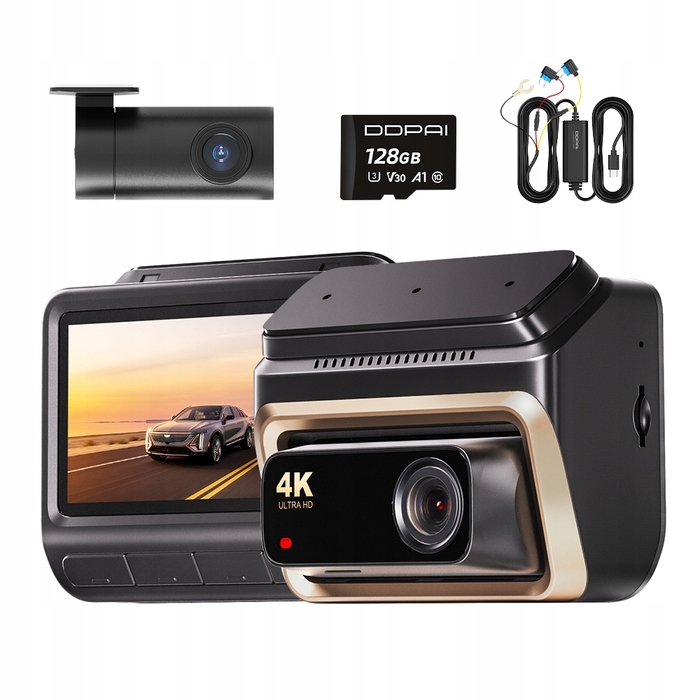 Автомобільний відеореєстратор DDPAI Z60 Pro + Задня камера + Hardwire Kit + Карта пам'яті 128GB
