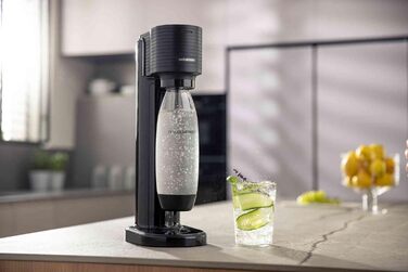 SodaStream Gaia Nero d'Acqua: Газова вода вдома. Комплект з 3 пляшками та циліндром CO2 (425г)