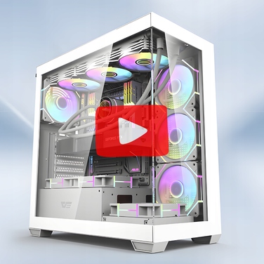 Корпус для комп'ютера Darkflash DS900 (білий) + 7 ARGB вентиляторів