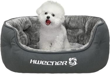 М'яке ліжко для собак та котів - зручне, з неслизьким дном, сірого кольору (кремово-білий)