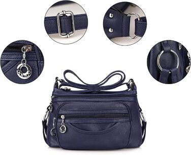 Сумка жіноча через плече NOTAG з PU шкіри, коричнева. Багато кишень, легка та зручна