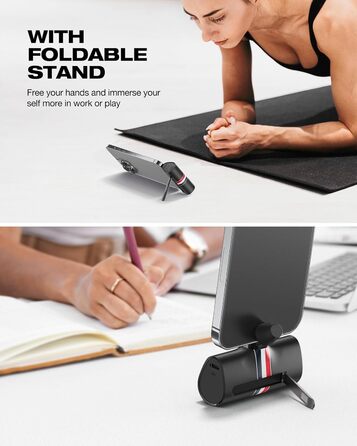 Power Bank VIYISI 5000mAh 20W PD з бездротовою зарядкою та LED-дисплеєм, для iPhone 14/12/11/X/8 та інших, білий/чорний