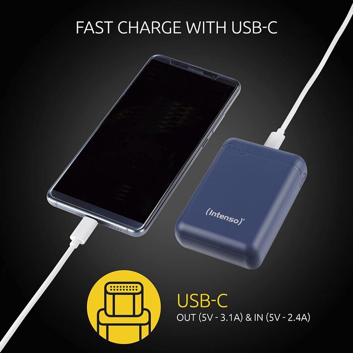 Powerbank Intenso Powerbank XS 5000, 10000mAh, блакитний: зарядний пристрій для смартфонів, планшетів та інших пристроїв