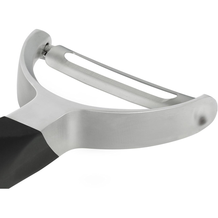 Microplane Profi Y-овочечистка: пряма сталева бритва для фруктів та овочів, чорний колір