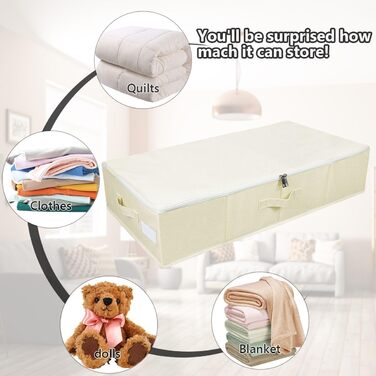 Складана коробка для зберігання під ліжком, 90x42x18 см, з ручками та блискавкою, чорно-сіра, органайзер для ковдр та одягу