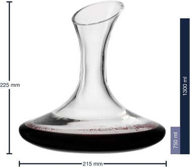 Leonardo Cheers Decanter, 1.3 l, Height 22.5 cm, Hand-blown clear glass, 027810