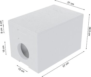 Вологостійкий котячий будиночок QLS зі стиропора, 58x38 см – ізольоване захисне житло для котів на вулицю
