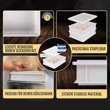 DELICRET - Pizza Starter Kit | Premium pizza ingredients for unforgettable enjoyment | Pizza ball box (1x box & 1x lid)