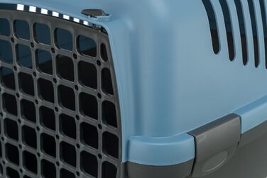 Трійзі Капрі 3 - переносна клітка для тварин з відкритим верхом, S, 40x38x61 см, світло-сірий/темно-синій