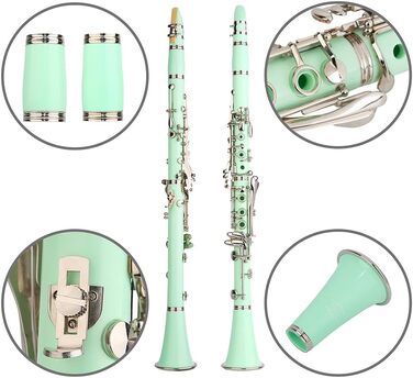 Кларнет Glory GLY-CLAGN професійний ебонітовий Bb з аксесуарами (10 вставок, стійка, кейс, щітки)