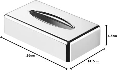 Geesa Kleenex Box, freestanding or for wall mounting, chrome-plated ABS, silver