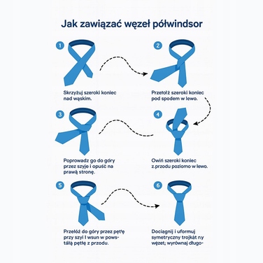 Широка краватка Luvu, синя