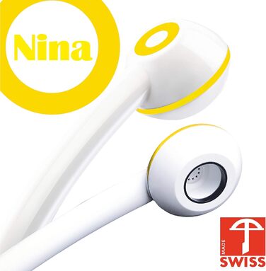 Душова лійка SwissClima NINA, антивапняна, для проточних водонагрівачів, збільшений тиск, економія води, 3 редуктори, швейцарська якість