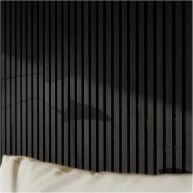Акустичні настінні панелі HORI в стилі дерева для шумоізоляції та декору стін, 120x60x2,1 см, 3D Black Oak (чорний дуб)