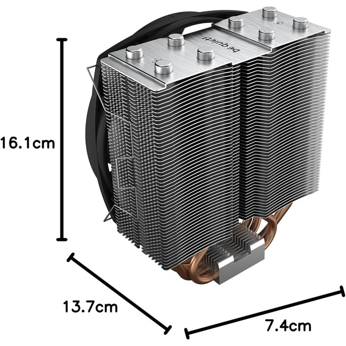 be quiet! Shadow Rock Slim 2: Кулер для CPU, 160W TDP, 135mm вентилятор, HDT, 4x Heatpipe, Slim Design