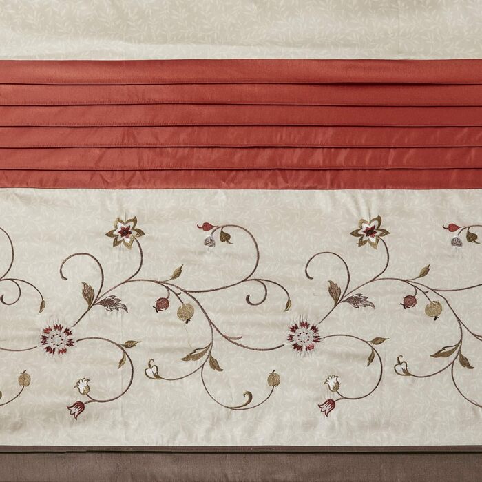 Штора для душу Madison Park Serene Flora з вишивкою, 72x72 см, Spice H182.9 x B182.9 см