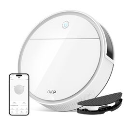 Робот-пилосос OKP K5 Pro: потужність 5000Pa, навігація, HEPA-фільтр, Wi-Fi, для тварин, килимів, твердих підлог