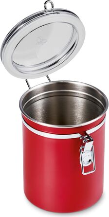 Кавова банка Tchibo Aromadose, 500г, нержавіюча сталь, червона