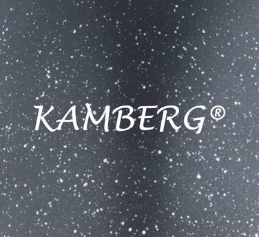 Каструля-кускусниця 3-в-1 Kamberg 24 см, 8 л, нержавіюча сталь, для всіх плит, індукція, покриття під камінь, PFOA-free