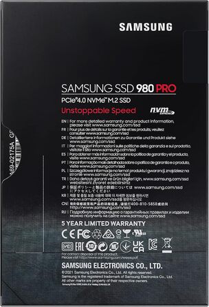 SSD Samsung 980 PRO 1TB NVMe M.2 PCIe 4.0 - Внутрішній SSD для геймінгу та редагування відео
