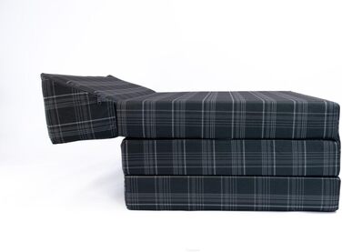 Складаний матрац FORTISLINE 200x70x10 см, 3-секційний, H2, гостьовий, для кемпінгу, складане ліжко, знімний чохол, для дорослих, дорожній, пінополіуретановий, малюнок Vw Gtd