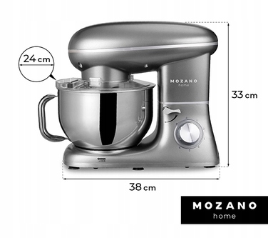 Кухонний комбайн Mozano Kitchen Machine 3200, 2000 Вт, сріблястий