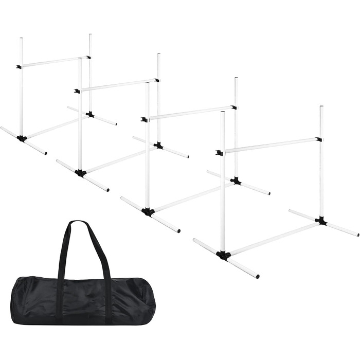 Набір для аджиліті для собак Grün 4X: набір шлагбаумів, регульована висота, 104x70x101 см