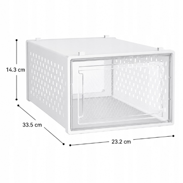 Набір контейнерів для взуття Songmics, 23,2 x 14,3 x 33,5 см, білий