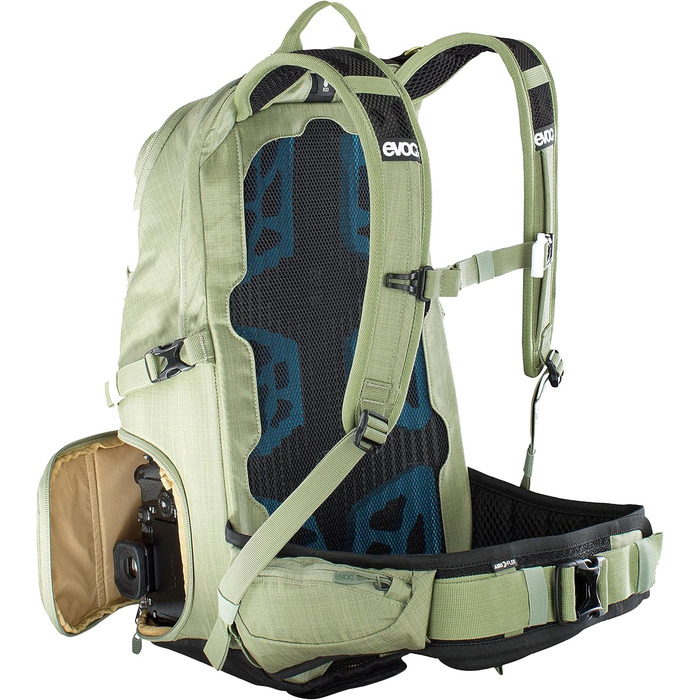 EVOC Hip Pack Capture: нагрудний рюкзак (1 шт.) для фототехніки, унісекс, світло-оливковий, з системою кріплення для штатива