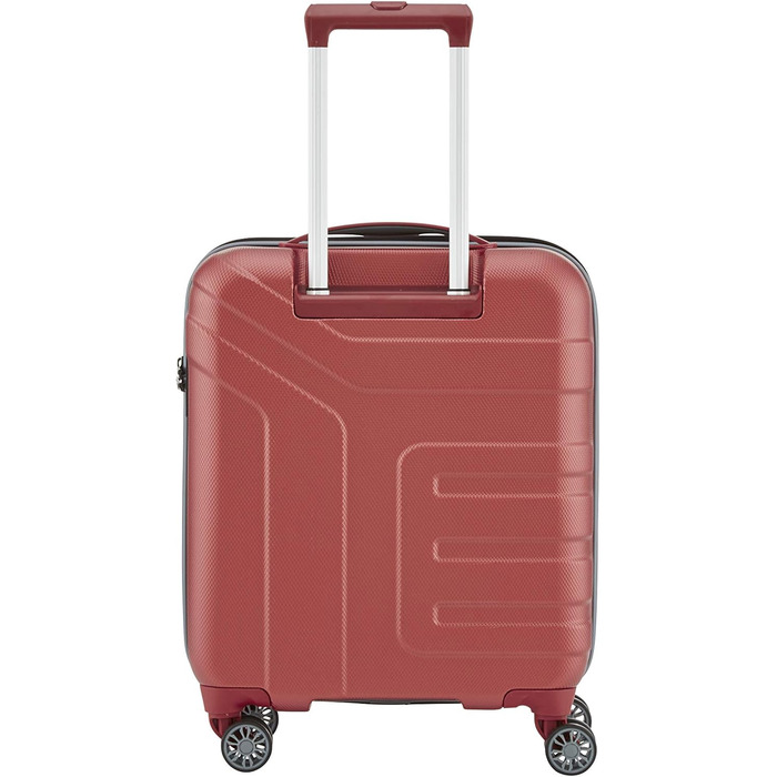 Жорсткий ручний чемодан Travelite VECTOR 55 см з TSA-замком, IATA, 4 колеса, 40 л, кораловий (червоний)