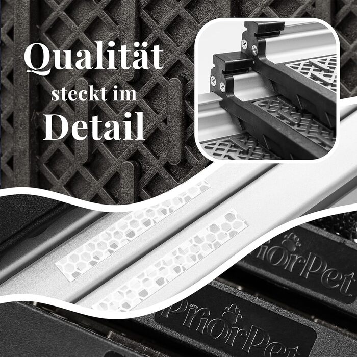 Рампа для собак у машину, складана, 90 кг, телескопічна, алюмінієва, з кліпсою, для великих собак, зелена (Shadow Gray)