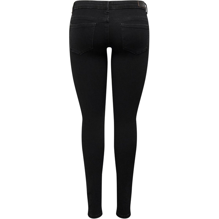 Жіночі скінні джинси ONLY Coral низька талія, чорний денім 28W/30L