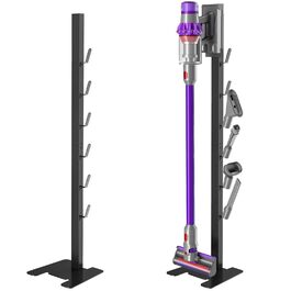 Підставка для пилососа сумісна з Dyson V15, V11, V10, V8, V7, V6: док-станція, органайзер, чорний колір