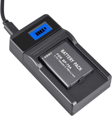 Акумулятор та зарядний пристрій CITYORK EA-BP70A сумісні з Samsung BP-70A ES73 ES74 PL80 PL100 (2 шт.)