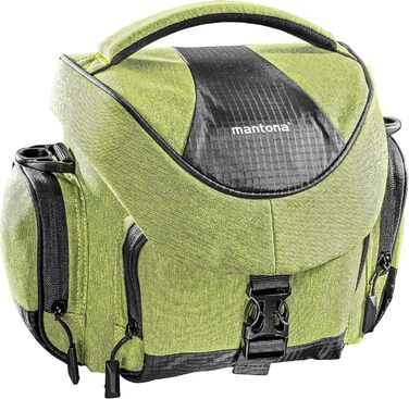 Сумка для камери Mantona Premium - для камер DSR & DSM з об'єктивом (з захистом від пилу, регульованим внутрішнім відділенням, м'яким ременем) (середня, зелена)