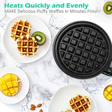 Вафельниця Mini Belgische ø 10 см, 220V, 350W - Класична, зелена