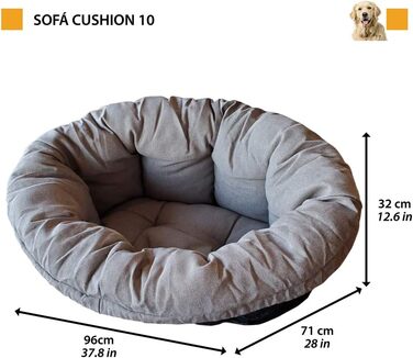 Крісло-лежанка для собак та котів Ferplast SOFA 'CUSHION' - 8 подушок, сірий, 85x62x28,5 см
