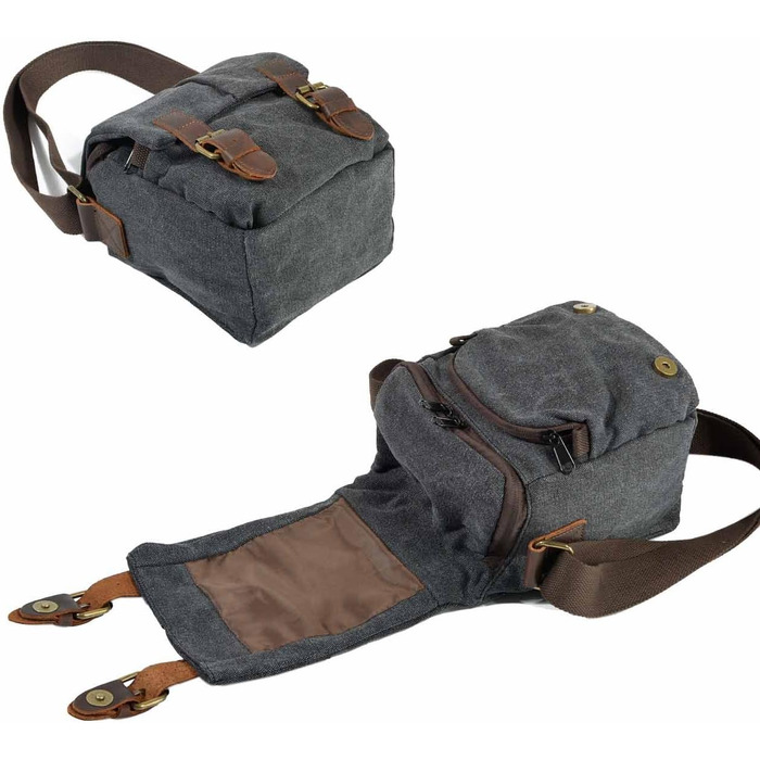 Чохол для камери Neuleben: водонепроникний, з канвасу, унісекс для DSLR (Дunkelgrau)