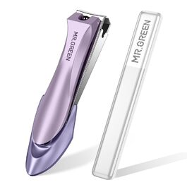 Професійний набір для манікюру MR.GREEN: кусачки для нігтів з пилкою, для жінок, чоловіків, дітей та літніх людей, фіолетовий колір, подарункова упаковка