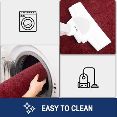 Килимок для дому 50x80 см, антиковзаючий, машинне прання, поглинаючий воду, для собак, вхід, перед дверма, коридор (137x210 см, червоний)