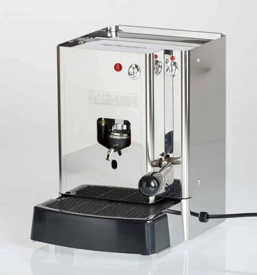 La Piccola Sara Classic Stainless Steel Italian Espresso Machine for ESE Pods | Environmentally conscious and economical in consumption | For standard ESE pods 44mm, SARCLAA4S4GXX, Stainless Steel