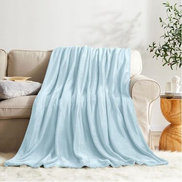 Пледи та покривала KMUSET з мікрофібри, білий, 152x183 см (50'x60') та 183x203 см (Twin 60'x80')