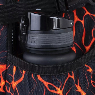 Багатовідсінковий шкільний рюкзак CoolPack, чорний, червоний, помаранчевий, 29 л