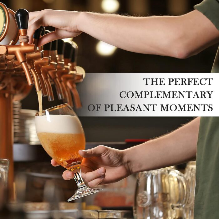 Volarium CRYSTALIA Luxus: Набір з 6 келихів для пива, 400 мл, без свинцю, келихи для крафтового пива, IPA, бельгійського стилю