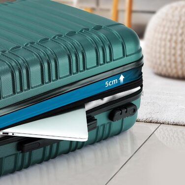 Чохол-валіза Beibye для подорожей, набір (Кофе, Набір) (Темно-зелений, Набір)