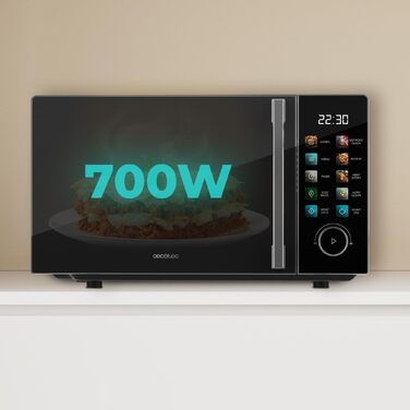 Мікрохвильова піч з грилем Cecotec Proclean 6130, 20 л, чорна