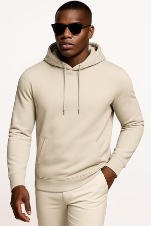 Худі Leif Nelson Slim Fit для чоловіків: стильний капюшонний світшот з довгим рукавом, бежевий (M)